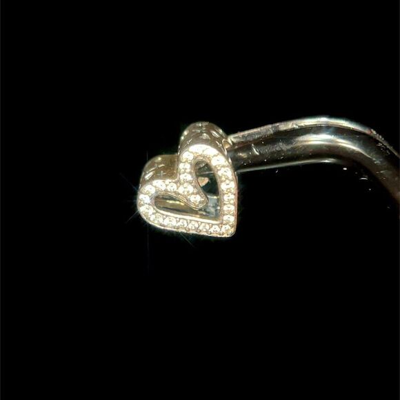 Pandora Pave Cz Heart Cut-Out Charm - Picture 4 of 4